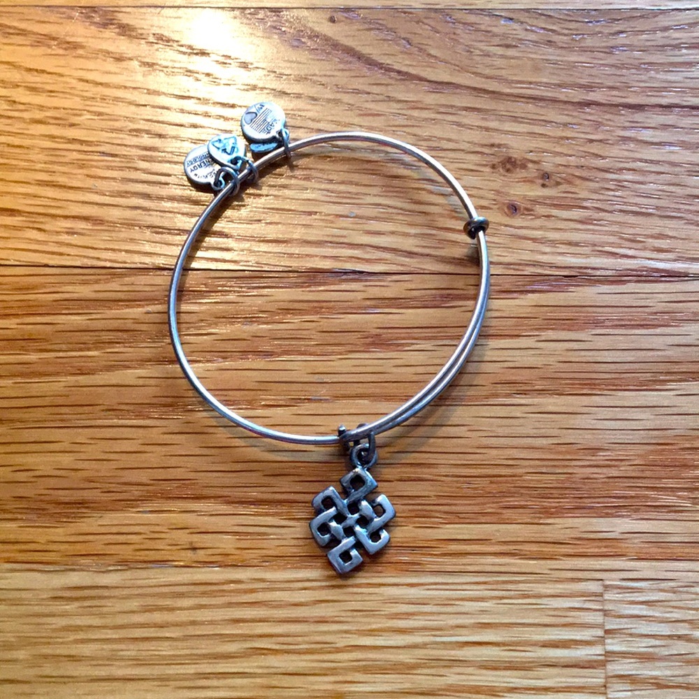 Alex and Ani Endless Knot bracelet lovingly worn